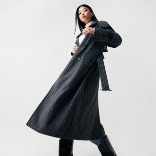 MIXXO 女款條紋風衣外套