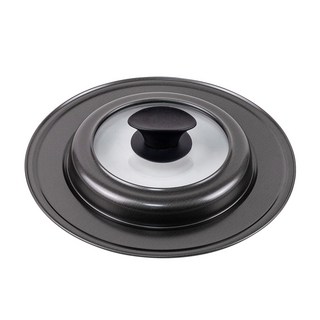 TAKEHARA 竹原製缶 日本製透明玻璃萬用鍋蓋 M 適用20~26鍋具, 1個, 26cm