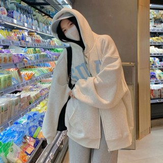 PEONIST 字母寬鬆連帽拉鍊外套