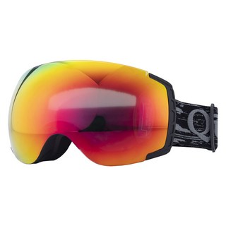 ROCKBROS 洛克兄弟 Qnature 滑雪板 滑雪護目鏡 Q23-005, 黑色+紅色