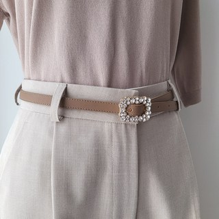 바비수 스텔라 큐빅 정장 포인트 슬림 벨트