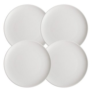 班傑明啞光馬卡龍色晚餐沙拉盤, 1套, 白色