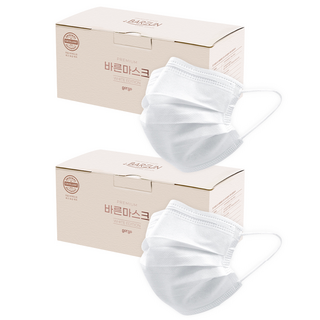 Goreugo Bareun 成人大型口罩 白色, 50入, 2盒