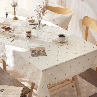 BELLELIFE 雛菊刺繡桌布, 迷你, 1個, 混合色