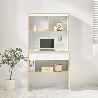 리파 800 책상 + 책꽂이 세트 방문설치, 옐로우