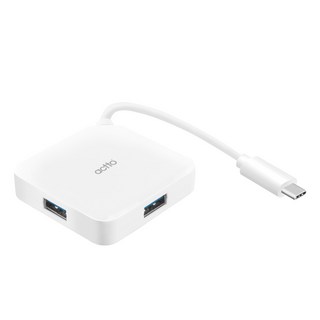 actto 4端口USB3.2 Gen1 TypeC多集線器 HUB-40, 白色
