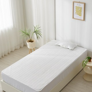 듀라룸 침대 냉감 밴딩 쿨 매트 + 쿨 베개 커버 세트, 화이트, 쿨매트+쿨베개 세트