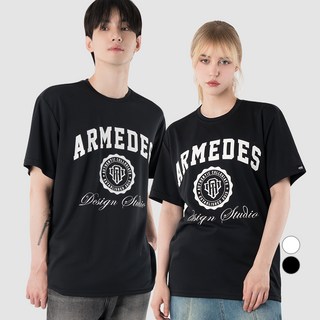ARMEDES 男女通用藝術圖案涼感透氣機能性短袖T恤 AR-807, BLACK