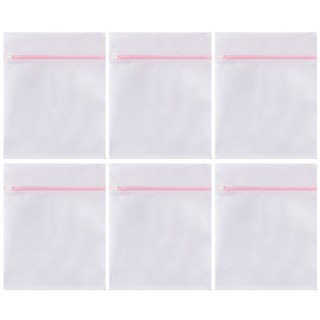 리빙다 高級方形洗衣網 粉紅色 30 x 40 cm, 1入, 6個