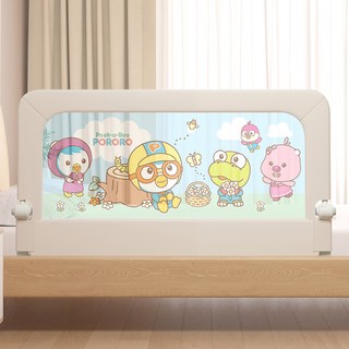 Pororo 淘氣小企鵝 兒童用折疊床邊護欄 折疊式, 象牙白