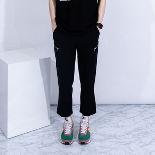 THEGANZI 錐形工裝鬆緊腰九分休閒褲