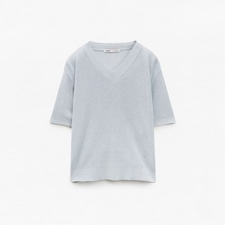 MIXXO 女款短袖亞麻V領T恤