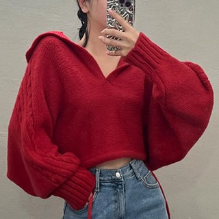 MEICHEL 女性Mertina麻花V領針織衫 11041