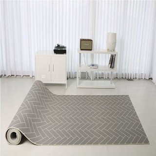 mom&maum 兒童PE遊戲捲墊, 魚骨紋灰色