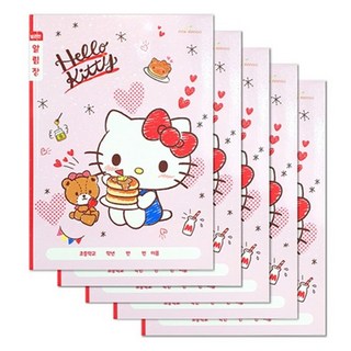 Sanrio 三麗鷗 國小寬格聯絡簿 Hello Kitty款, 粉色, 5個