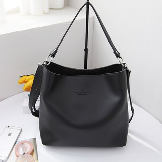 女款手提斜背包, 黑色
