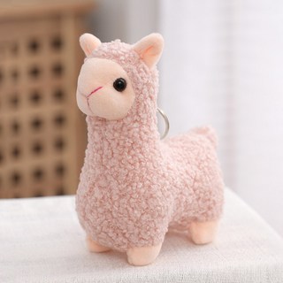 아이끌레 보들 알파카 봉제인형 키링, 핑크, 1개, 12cm