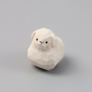 Homeflow 小羊木雕裝飾品 木刻雕像, 混合色
