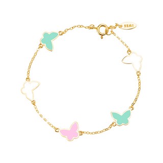 semijuwelry 女性用 14K 墜入蝴蝶 手鍊 + 購物袋