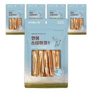 네츄럴랩 강아지 건강한육포 스테이크, 연어, 70g, 5개