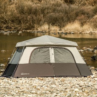 IDOOGEN 阿瑪迪斯 一鍵式帳篷客廳帳, 4-6人, 淺灰色