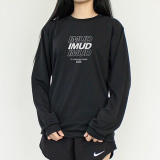 Humble Studio 男女通用涼感T恤 春秋款 工作服 長袖T恤 IMUD_11, 黑色