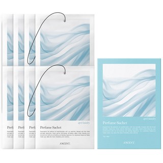 에이센트 퍼퓸 사쉐 옷장방향제 M 에이프릴 런더리 본품, 10g, 8개, 에이프릴런더리