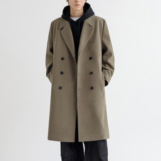 제타22 남녀공용 울 블렌드 오버핏 더블 코트