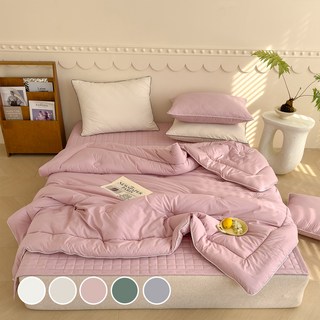 바자르 마이크로 텐셀 모달 프리미엄 차렵이불 + 베개커버 + 밴딩패드 세트