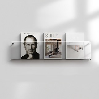 Market Plan 壓克力壁掛式書架置物架層架, 透明, 1層