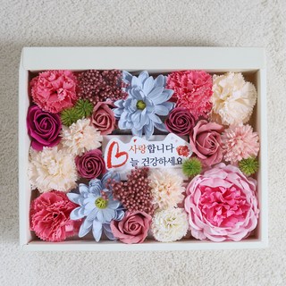 高級香皂花零用錢盒 大, 粉色混合, 1個