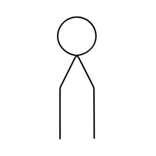 MJ 花盆底座 植物固定支架 O 黑色款, 1個