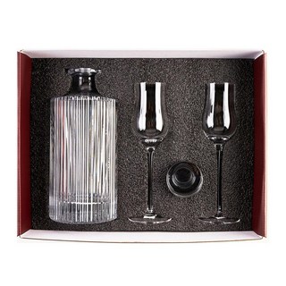 馬騰德 水晶威士忌醒酒器禮盒組 800毫升, 1組, 醒酒器 + 瓶塞 + 威士忌杯