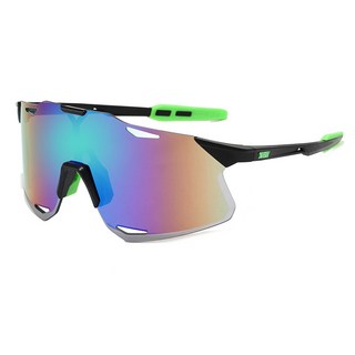 NAYASTYLE 防風運動自行車護目鏡 19023-54-2, 黑色(鏡框), 綠色(鏡片), 1個