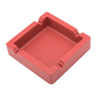 現代方形菸灰缸 紅色, 1個