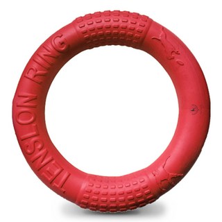 딩동펫 강아지 플러피 프리스비링 장난감, 레드, 1개