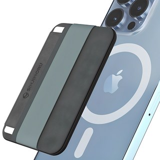 SINJIMORU MagSafe M-Band 手機握把卡包, 1個, 藍灰色