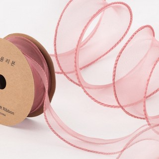 Joyparty 雪紡歐根紗緞帶 40mm 酒紅色 9m, 1個