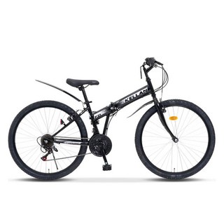 Samchuly Bicycle 26吋登山折疊自行車, 黑色, 1個, 54cm