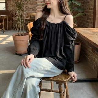 UNHEVE 女款露肩寬鬆T恤