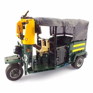 Replica 嘟嘟車 三輪計程車 汽車積木 591片 CBT112598, 混合色, 1個