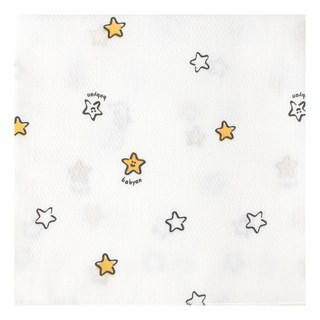 babyan 棉紗印花手帕 嬰兒紗布巾 壓紋棉紗 10入, 星星, 36 x 36cm
