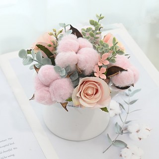 Garden in the City 人造花 復古棉花 裝飾品, 1個, 粉紅色