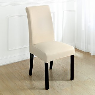 하늬통상 모노 가죽 식탁 의자 커버, 1개, 베이지
