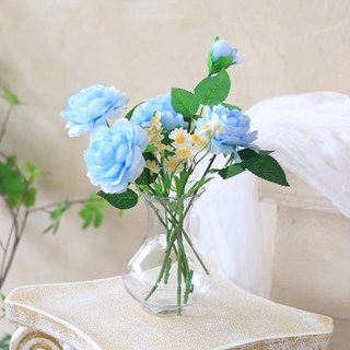 ScentBasket 牡丹芍藥人造花 + 花瓶組, 天空藍