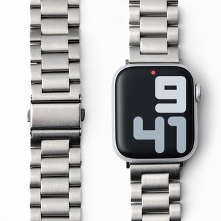 NUART 蘋果手錶相容金屬錶帶, 1條, Silver