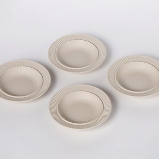 Ahtty Home 咖啡廳風圓盤 (S) 4入 - 奶油色, 單品, 4個, 乳霜