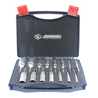 JW 衝擊扳手專用六角長型套筒15件組, 1組