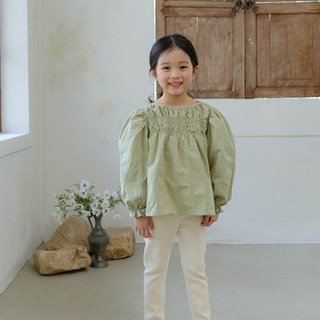 哲秀與英熙 兒童抓皺長版上衣