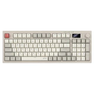 지클릭커 오피스프로 사일런스 M RGB 풀윤활 무소음 RC1 94키 무선 블루투스 LCD 키보드, Retro Cappuccino, WK50, 제조사축